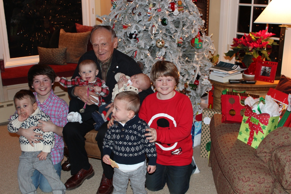 Great Grandpa Marvin and great/grandkids under 11!
